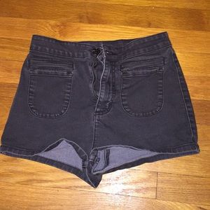 Black high wasted BDG shorts